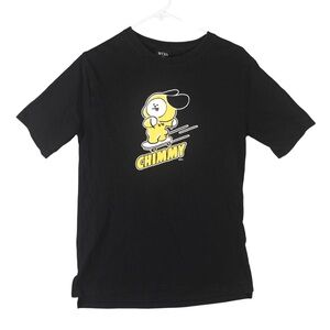 BTS BT21 STKR Chimmy Crewneck T-Shirt K-Pop Universtar Black Size S